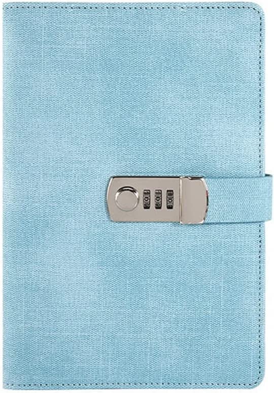 Passwort-Notizbuch A5 Retro mit Schloss Notizbücher Denim Lock Tagebuch Reisenden Notizblock Journal Planer