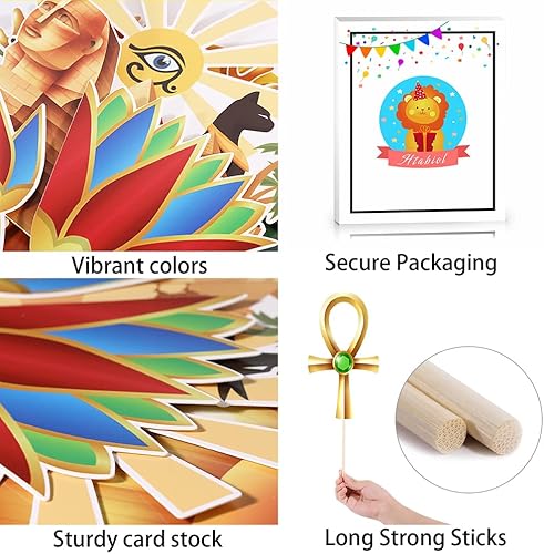 Miniatura 2 de Accesorios para cabina de fotos del antiguo Egipto, 28 piezas de accesorios para cabina de fotos del antiguo Egipto, decoraciones de fiesta de