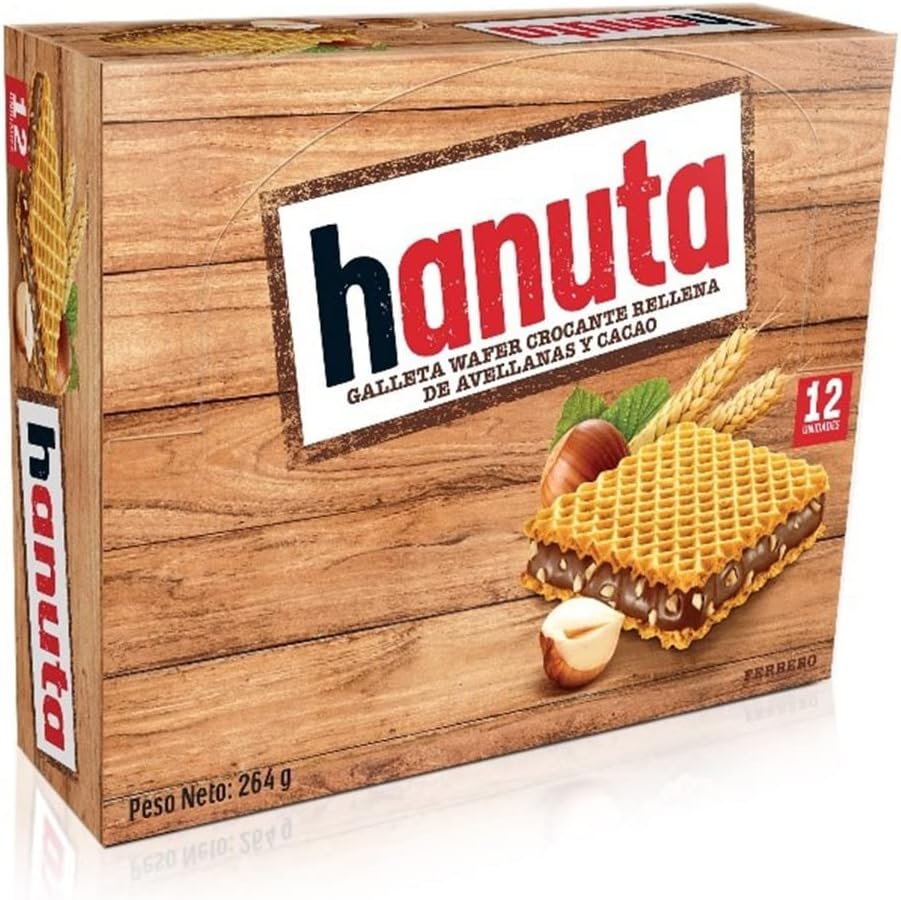 Ferrero Hanuta Wafers Filled with Hazelnut Cream ( 12 Pcs Box )