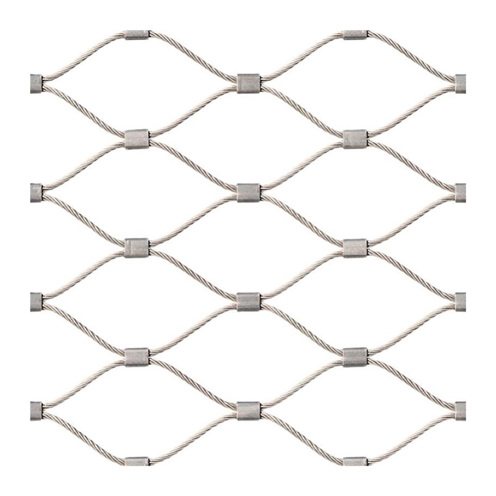 Alambre Espino Galvanizado Red de cuerda de acero inoxidable, valla antirrobo para decoración de granja Durabl, malla de seguridad para equipos de juego resistente al impacto, espacio entre orificios