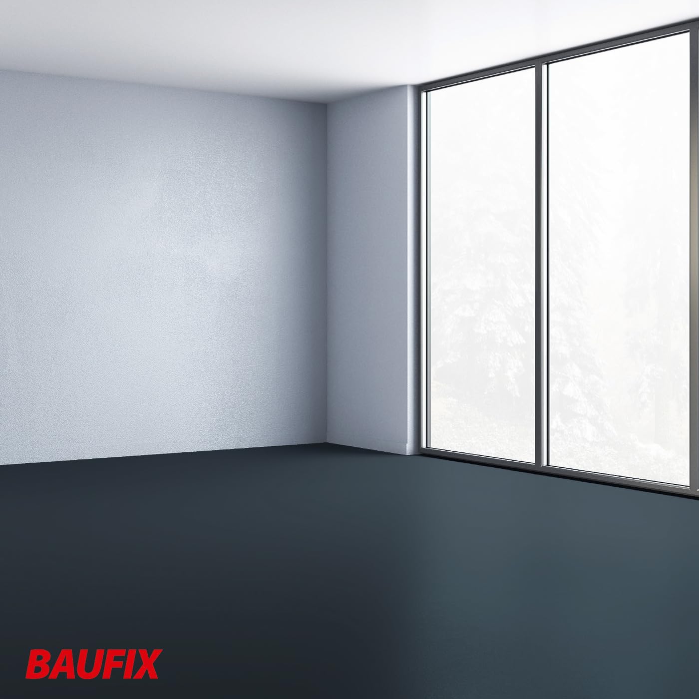 BAUFIX Boden-Flüssigkunststoff anthrazitgrau, matt, 5 Liter, Beton- und Bodenfarbe, atmungsaktive Betonfarbe für außen und innen, für Beton/Estrich/Zement