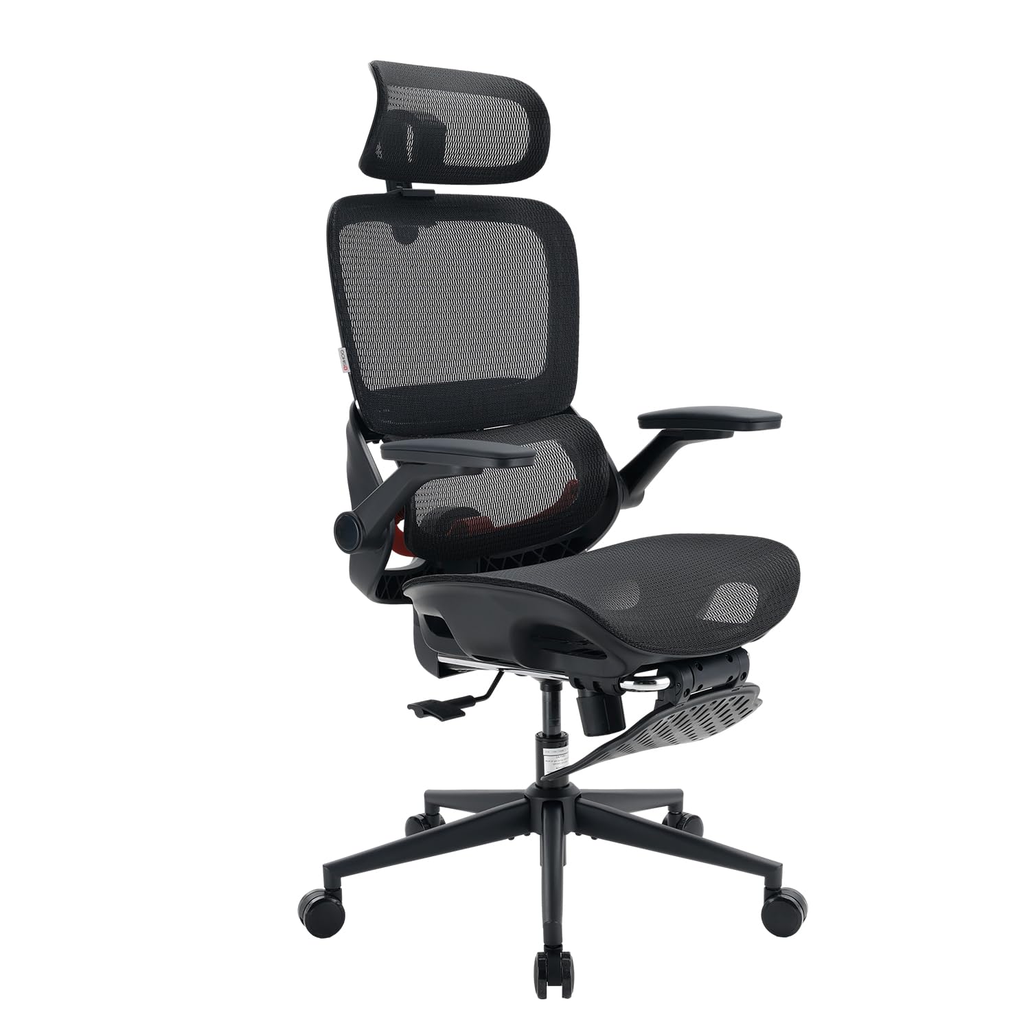 SIHOO SIHOO B100 PRO Ergonomic Office Chair with Footrest, Mesh Office Chair with Adaptive Lumbar Support, Computer Chair with Wide Headrest, Desk Chair with 360° Rotatable Flip-Up Armrests, Jet Black