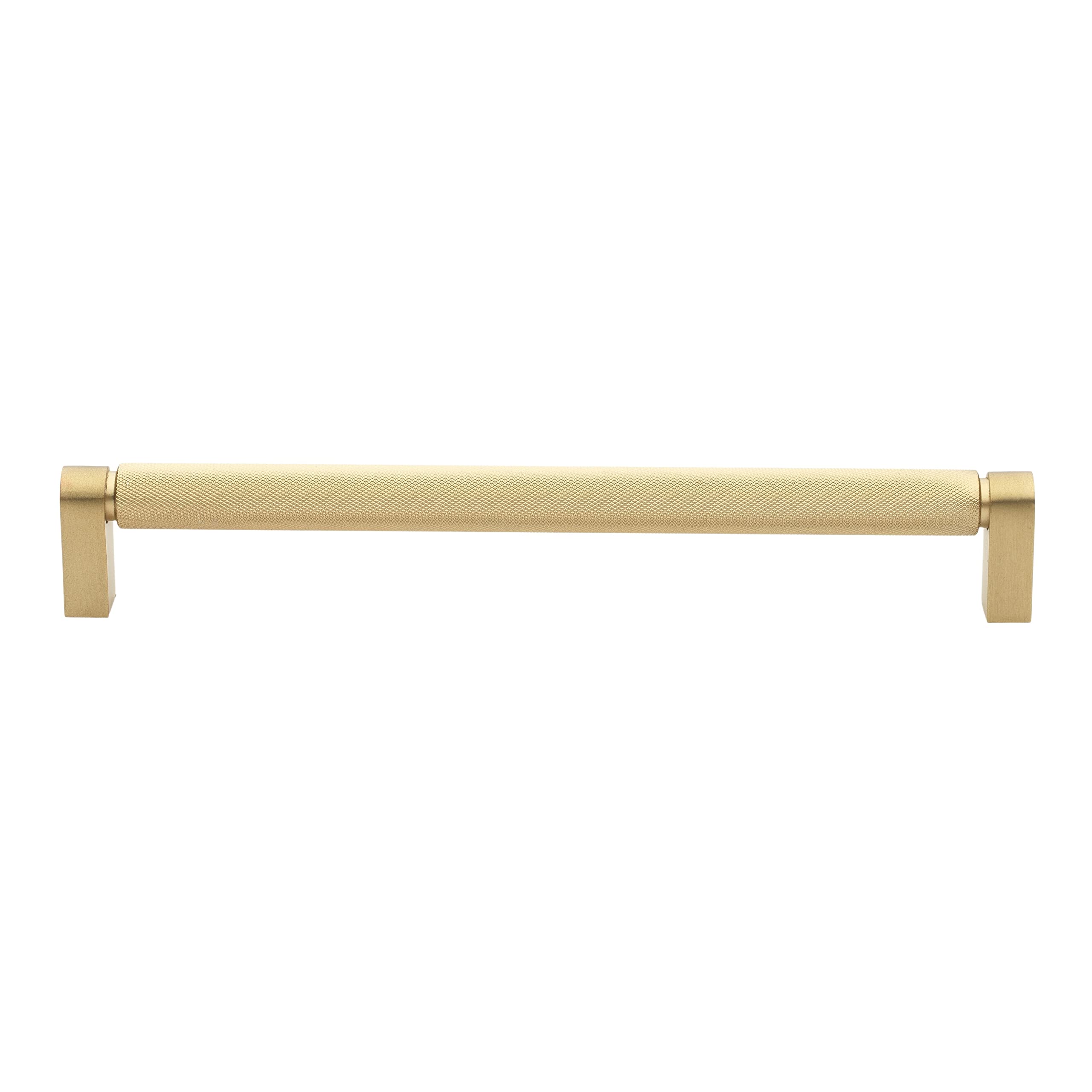 GlideRite Solid Knurled Bar Pull Cabinet Hardware Handle, 4788 Satin Gold (10, 8.75 in)