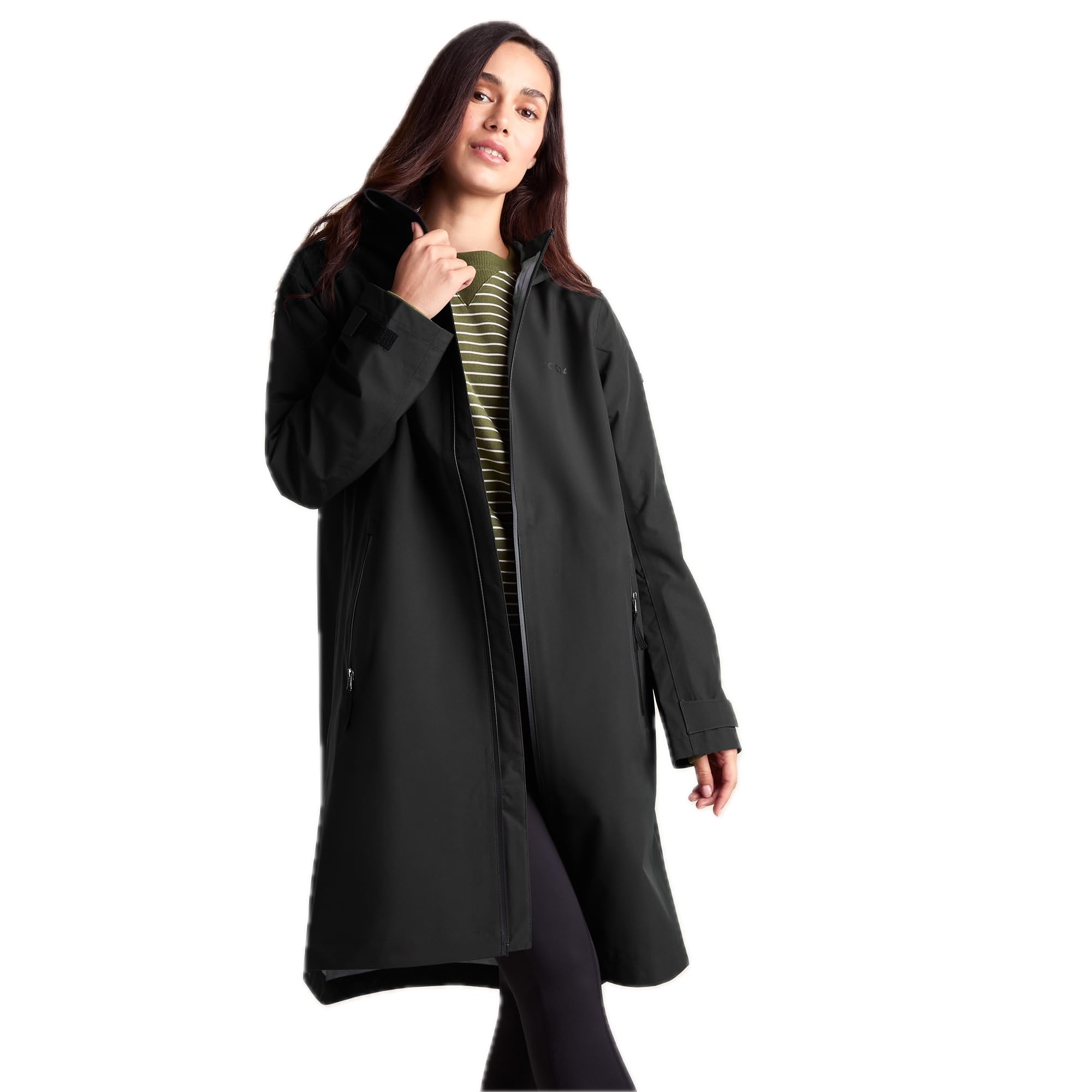 TOG24 Nova Womens Breathable Waterproof Jacket, Hood Rain Zip | 100% Polyester, Coat, Water-repellent finish, Pockets, School