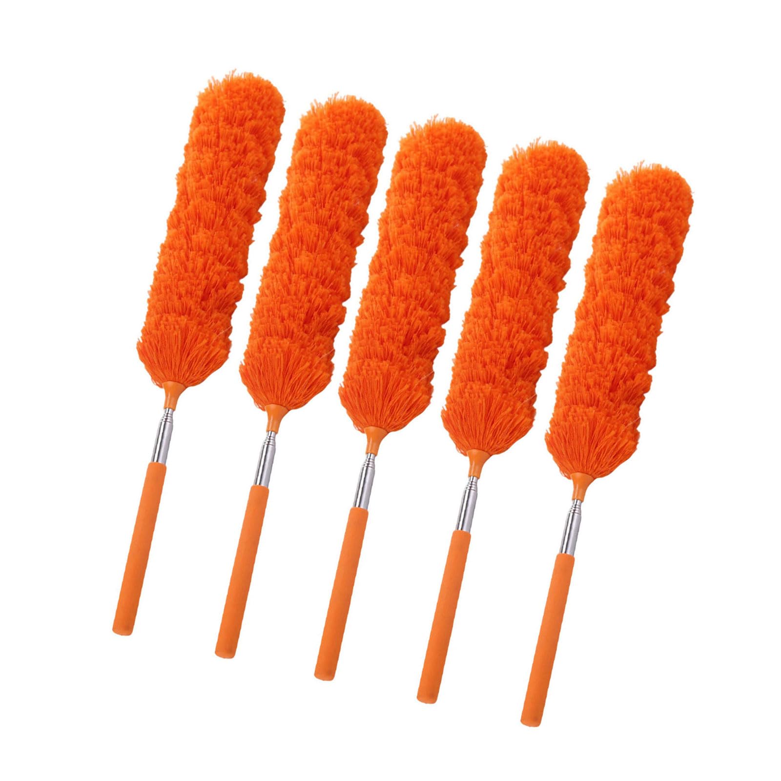 NEWFT Multiple Angled Bendable Fiber Dusters Remover Telescopic Rod Cleaner Reaches Behind Appliances and Under Furniture Telescopic Cleaning Dusters