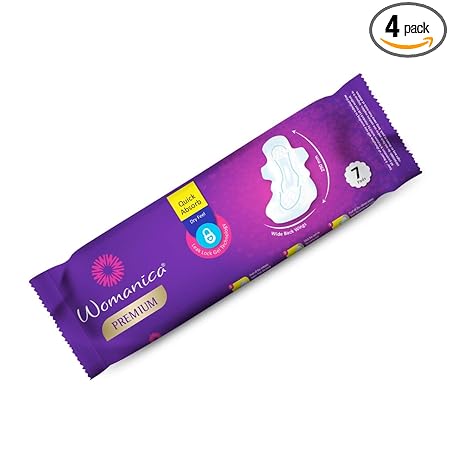 Womanica Quick Absorb Dry Feel XL Sanitary Pads Pack of 4_Each 7 pads