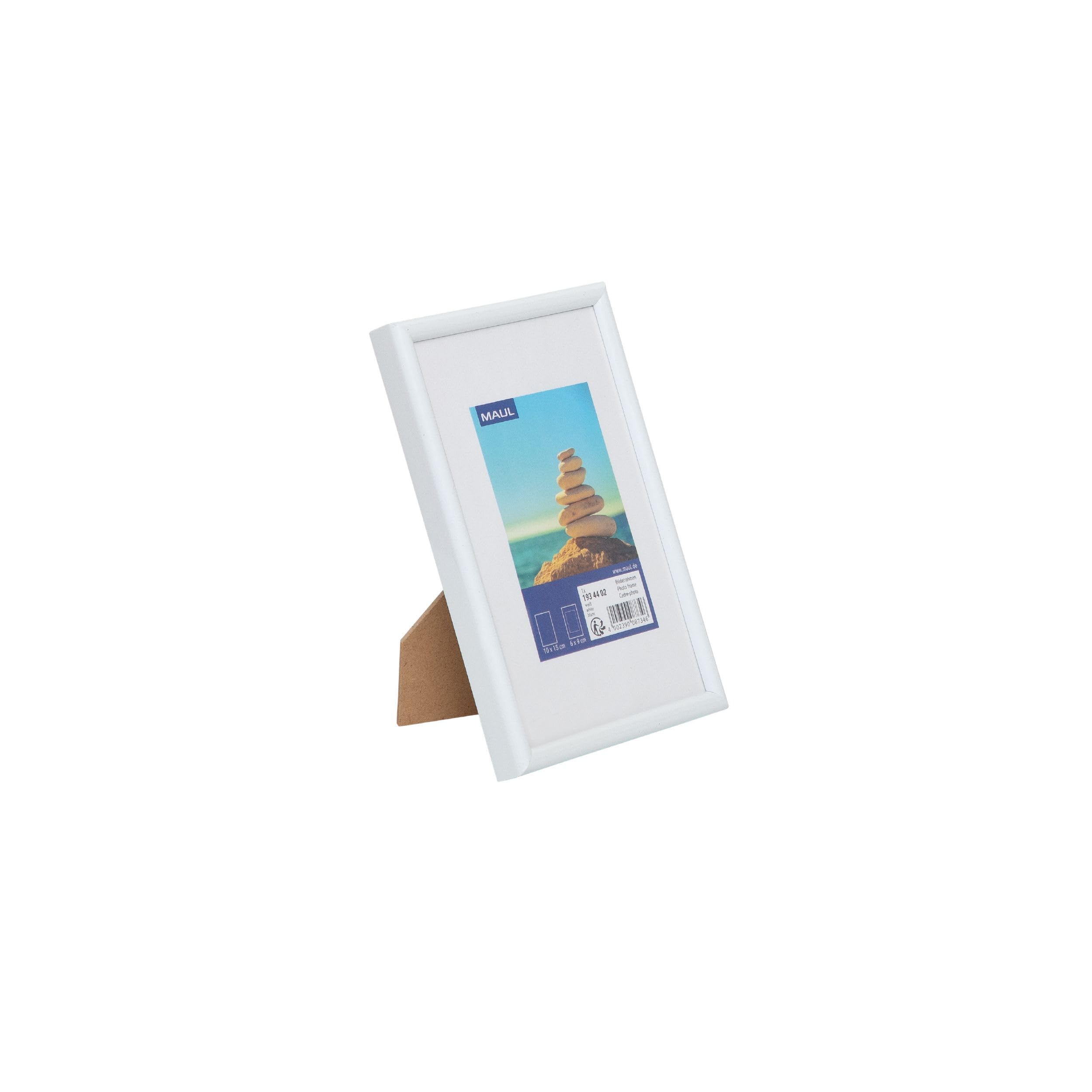 Cadre Photo MAULart Blanc 30x40 Cm - Avec Passe-partout, Orientable Portrait /paysage - En Plastique Et MDF