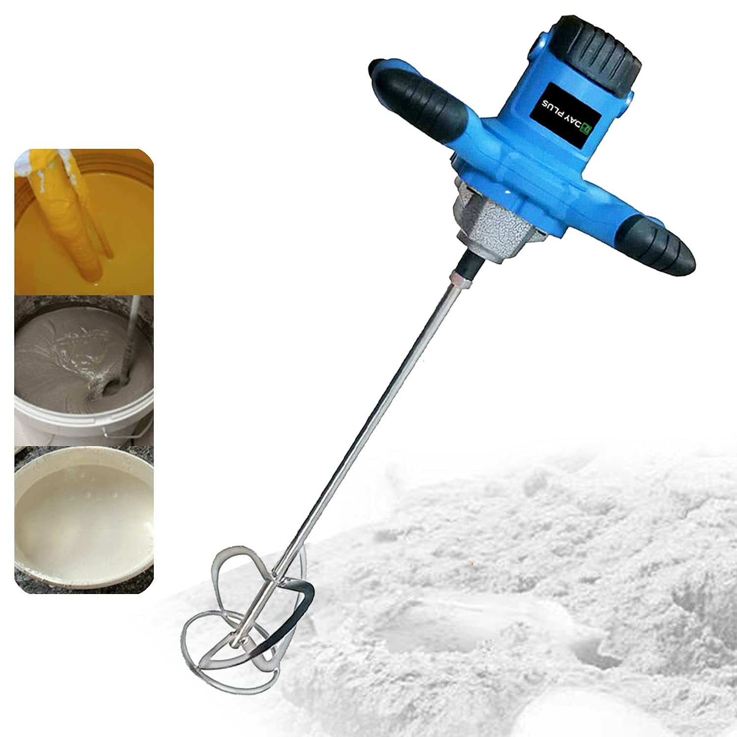 Mélangeur de mortier Malaxeur Betonniere Electrique Mélangeur Peinture Béton Rainureuse Beton Mélangeur de Ciment Portable (2600W, 0-1500 r/min, 6 Vitesses réglables, Fonctionnement à Verrouillage)