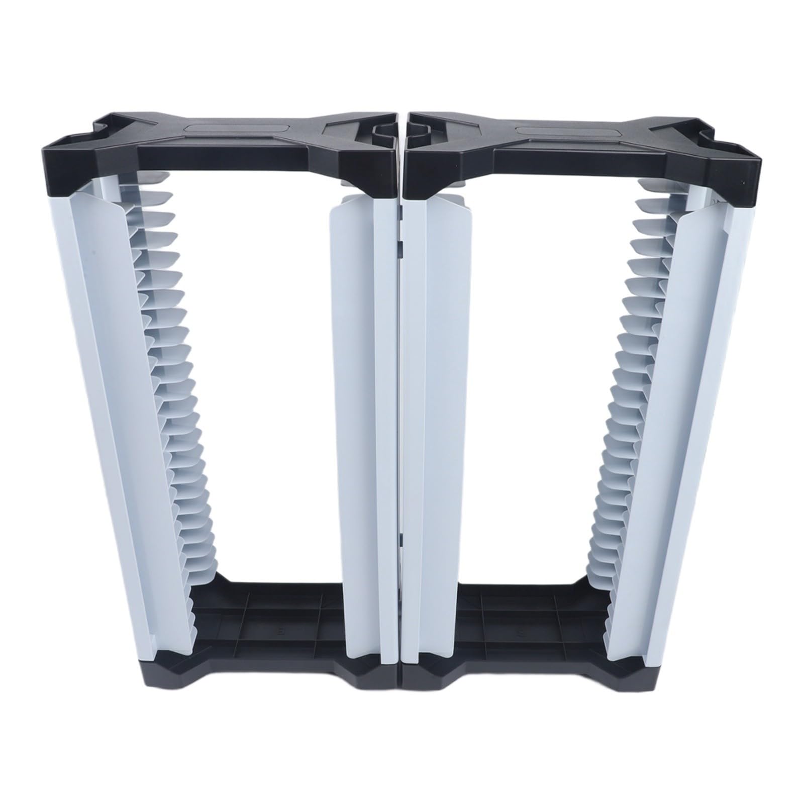 Game Disc Storage Tower, supporto per controller, capacità 46 dischi, rack salvaspazio in ABS, finitura bianca per Xbox PS5 Nintendo