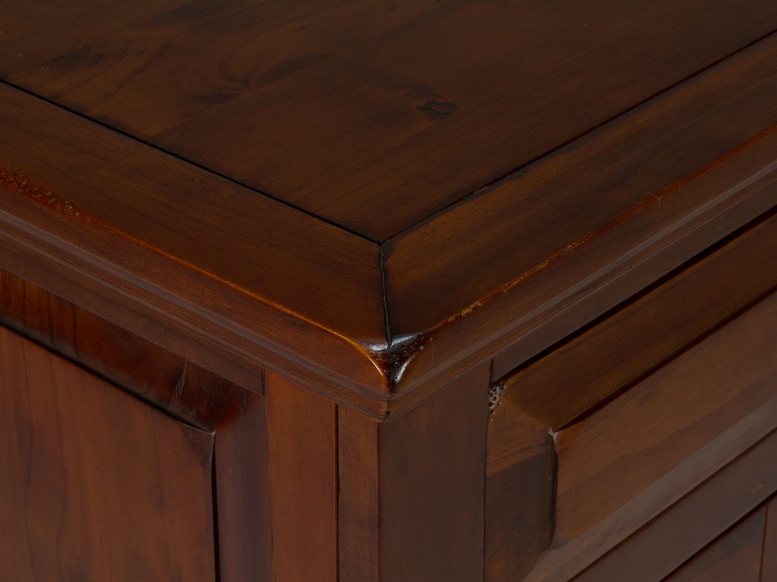 Woodkings® Flur Kommode Catana Massivholz Pinie braun 2-türig mit Schublade Schrank Wohnzimmermöbel Echtholz Flurschrank