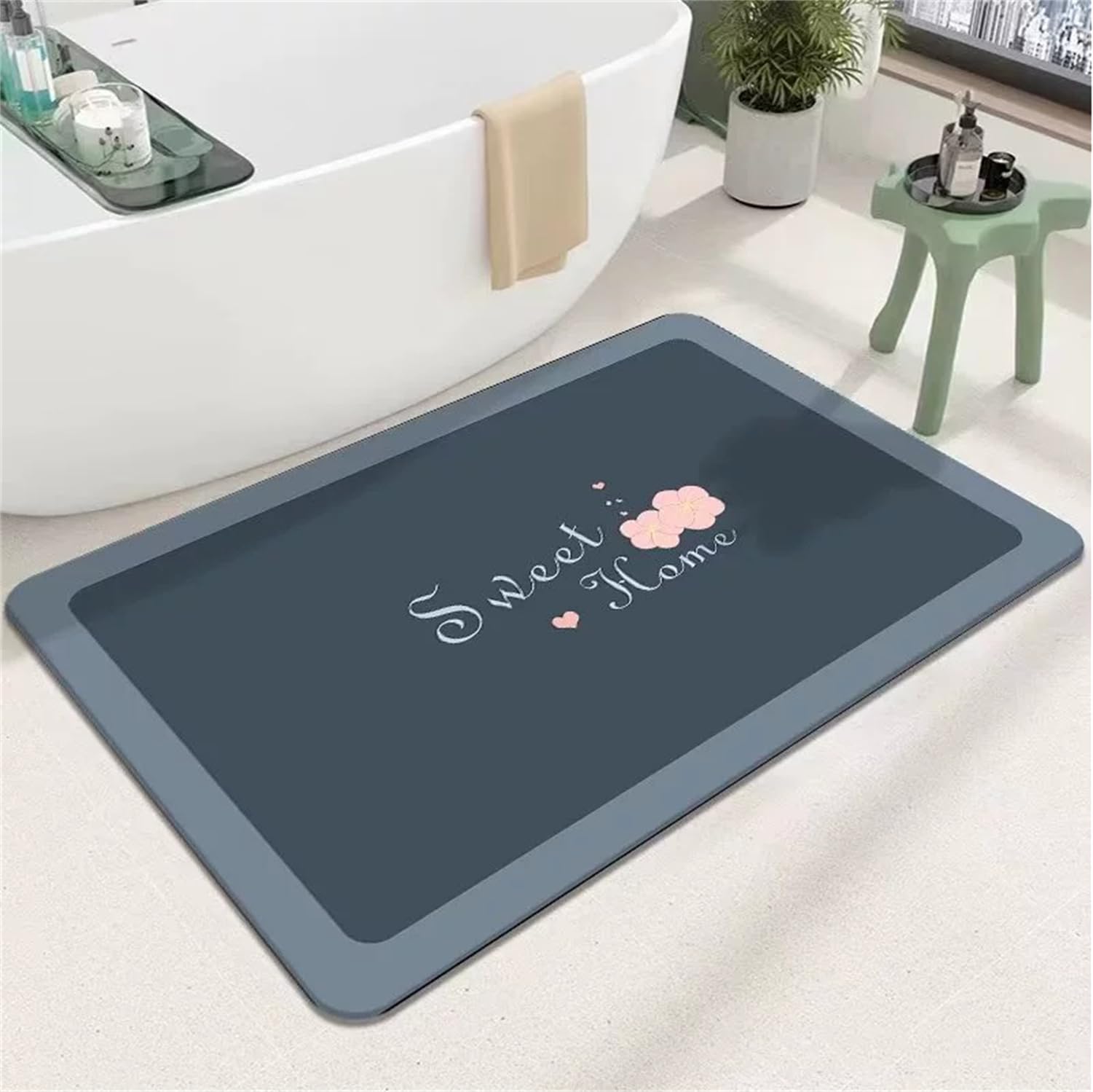 Tappeto Bagno Assorbente, Tappeti Bagno, Tappetino Bagno, Tappeto Ingresso Interno, Tappeto Doccia Antiscivolo Assorbente, Tappetino Doccia, Tappeto Antiscivolo Doccia, Lavabile Modello 80x150cm