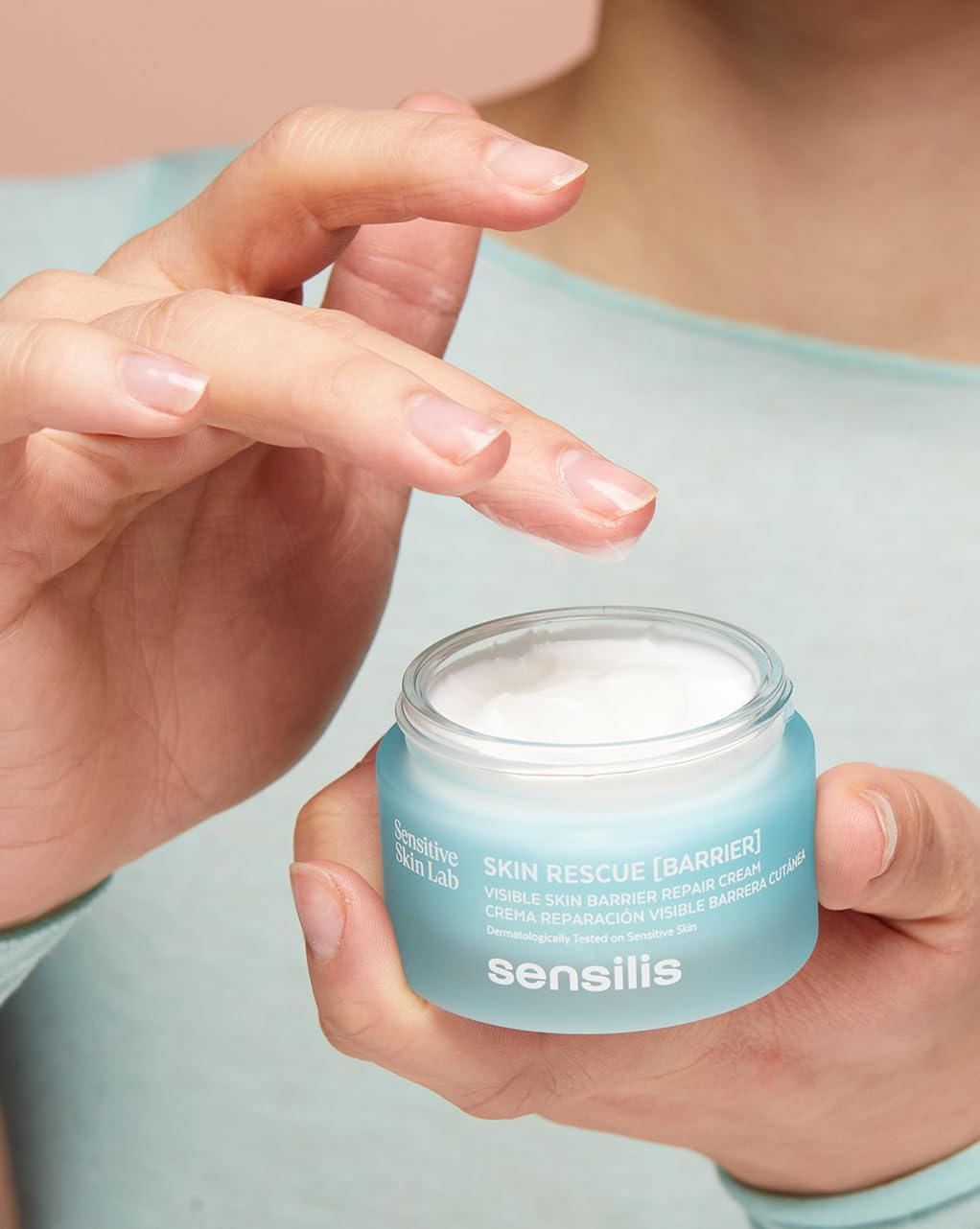 Sensilis - Skin Rescue Barrier, Crema Facial Reparadora, 50 ml | Ácido Hialurónico, Ceramidas, Repara, Hidrata, Reduce Rojeces, Hipoalergénica, No Comedogénica, Textura Crema, Uso Facial