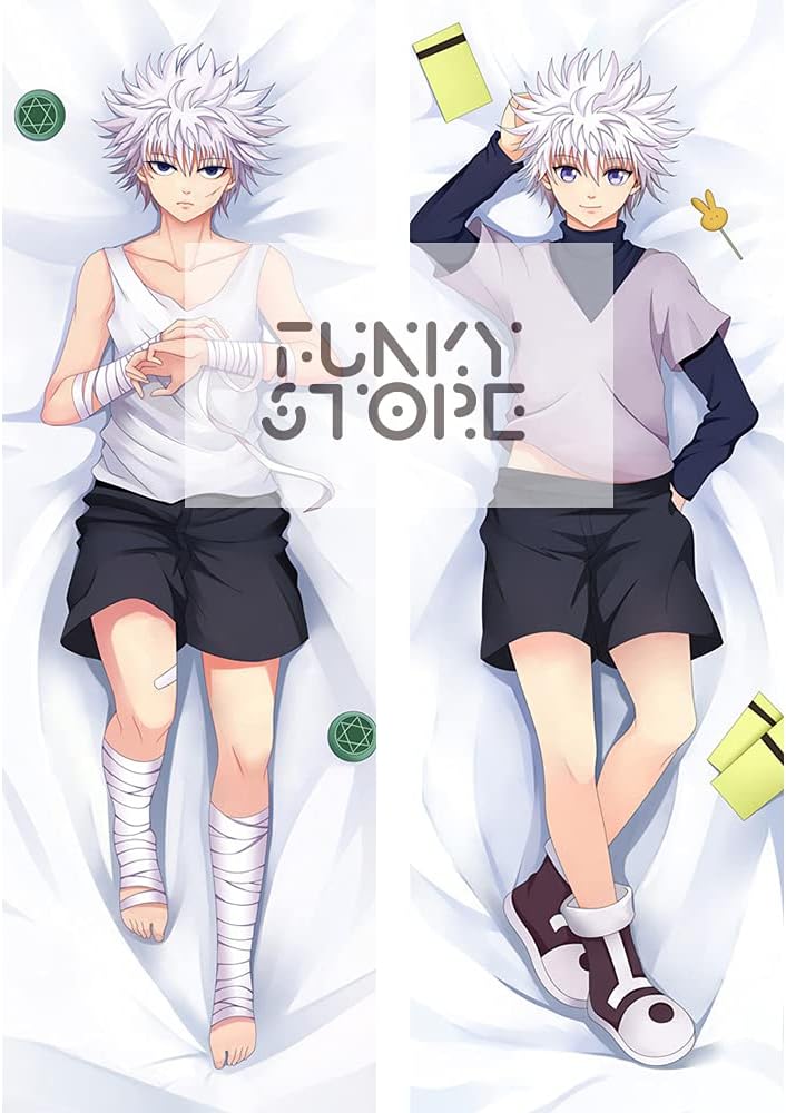 FUNKY STOREfor Hunter x Hunter Killua Zoldyck Hugging Body Pillow Cover Case Pillowcases59inches x 19.6 inches