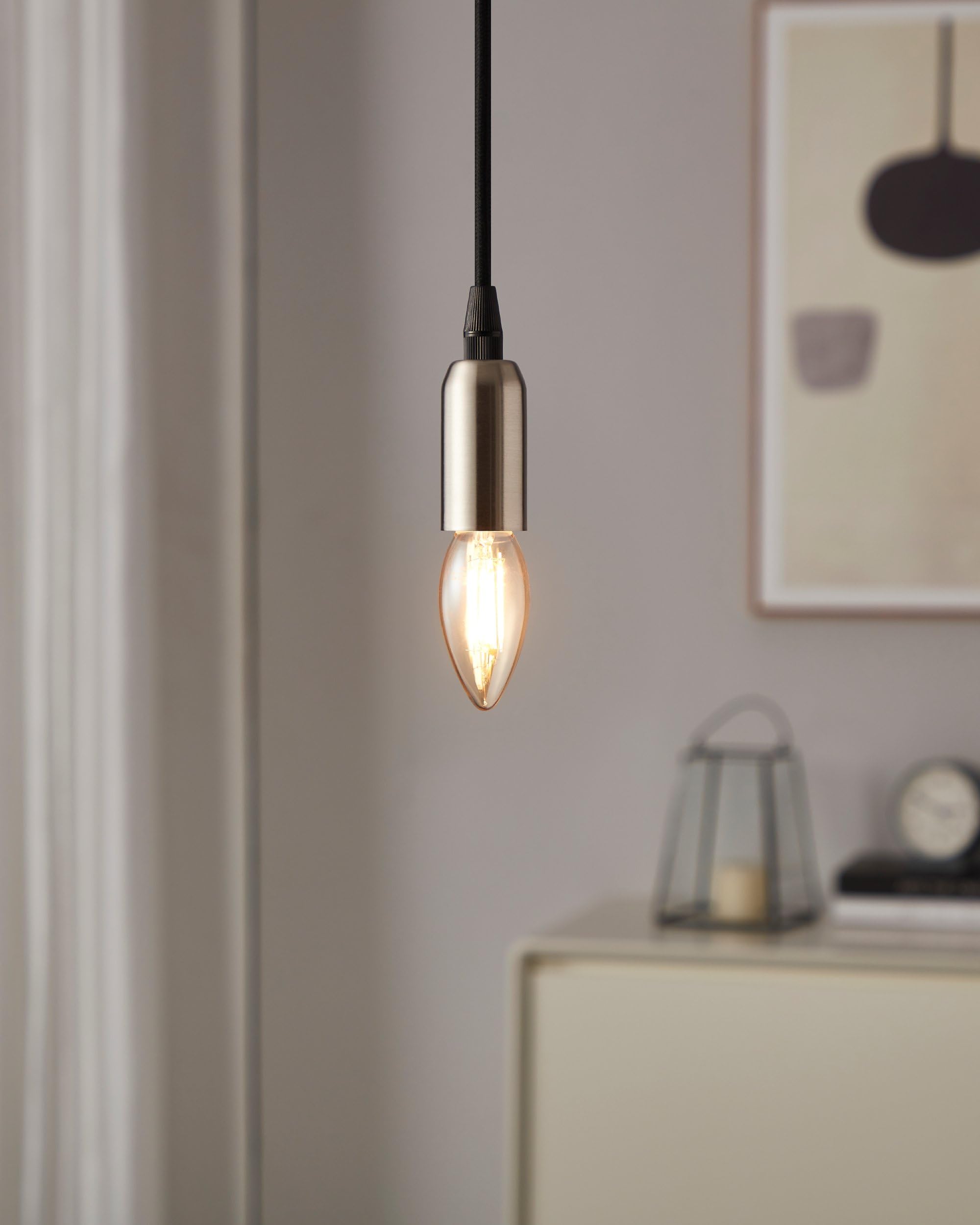 Eglo E14 LED Edison lamp, Amber Vintage Filament Candle Light Bulb, Retro Lighting, 4 watt (Equivalent to 26 watt), 270 Lumen - Image 2