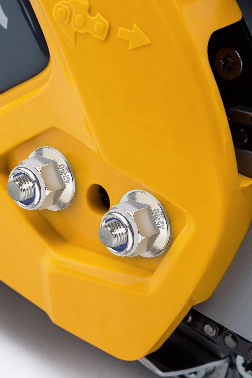 Caianwin Dadi Esagonali a Flangia M8 DIN 6926, Autobloccanti e Dentati, in Acciaio Inox A2