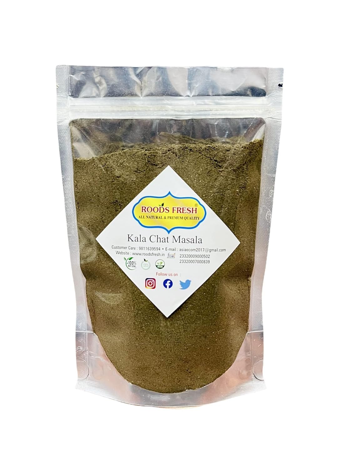 Roods Fresh Kala Chat Masala, | Old Delhi Famous chaat Masala (100 g) (B09C29PWH4) Amazon Price History, Amazon Price Tracker