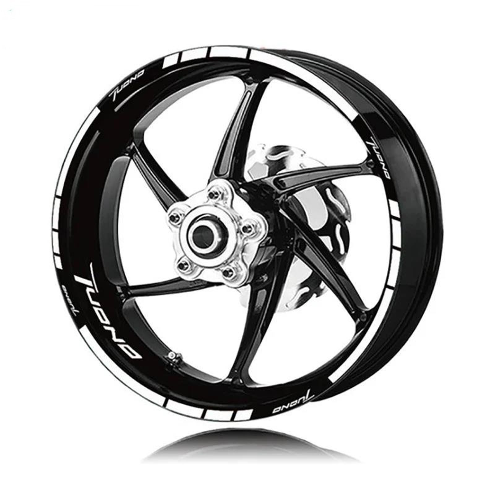 Motorrad-Radnabenaufkleber Reflektierende Motorradfelgenaufkleber Für Aprilia Tuono V4 Tuonov4 Radnabenaufkleber Radaufkleber Felgenrandaufkleber(Farbe 4)