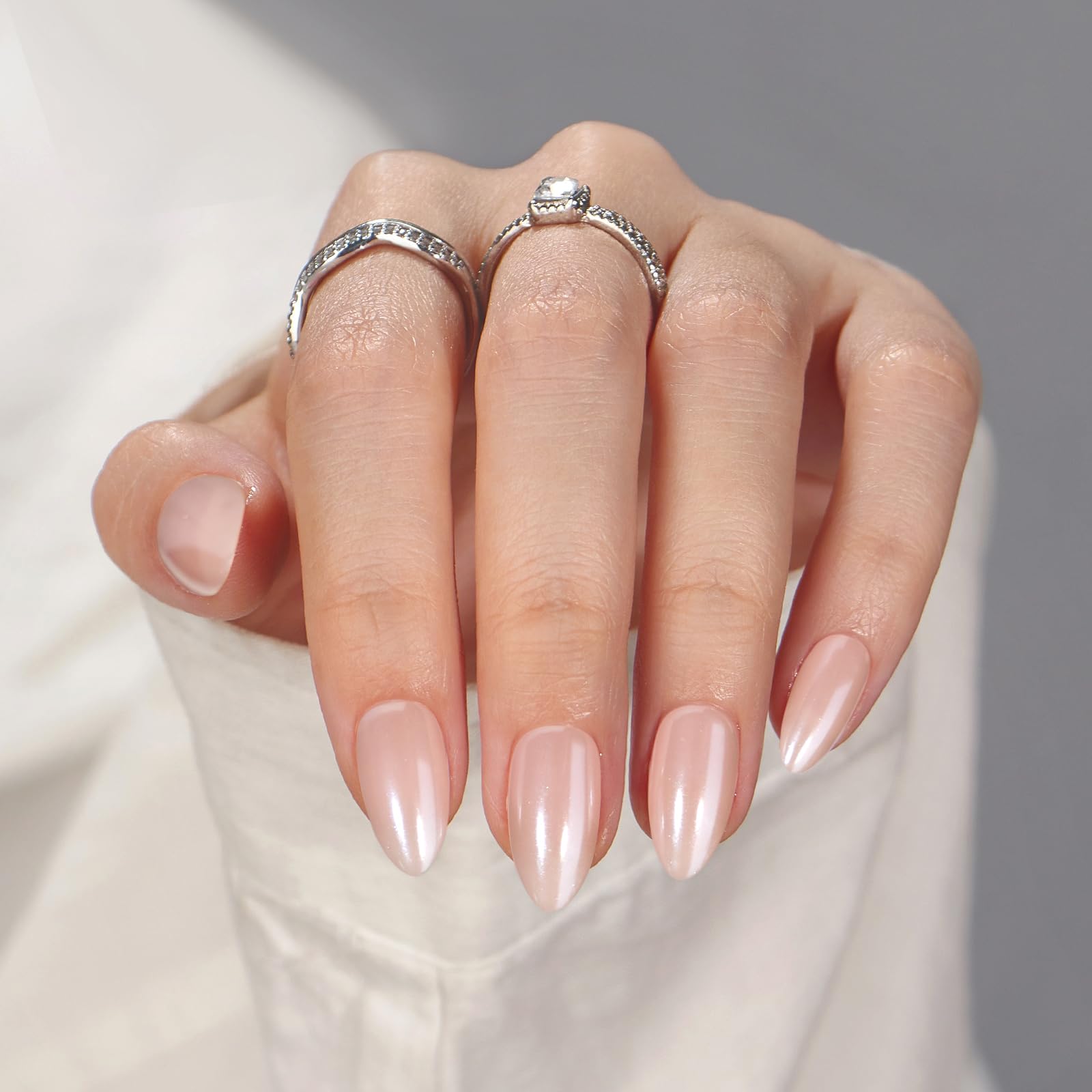 BTArtbox Press On Nails French Tips - 32 Pcs Short Square False Nails With Nail Glue and Adhesive Nail Tabs, No Fade Out Stick On Nails in 16 Sizes, Soft Gel Fake Nail for Women, Classic White — view 175