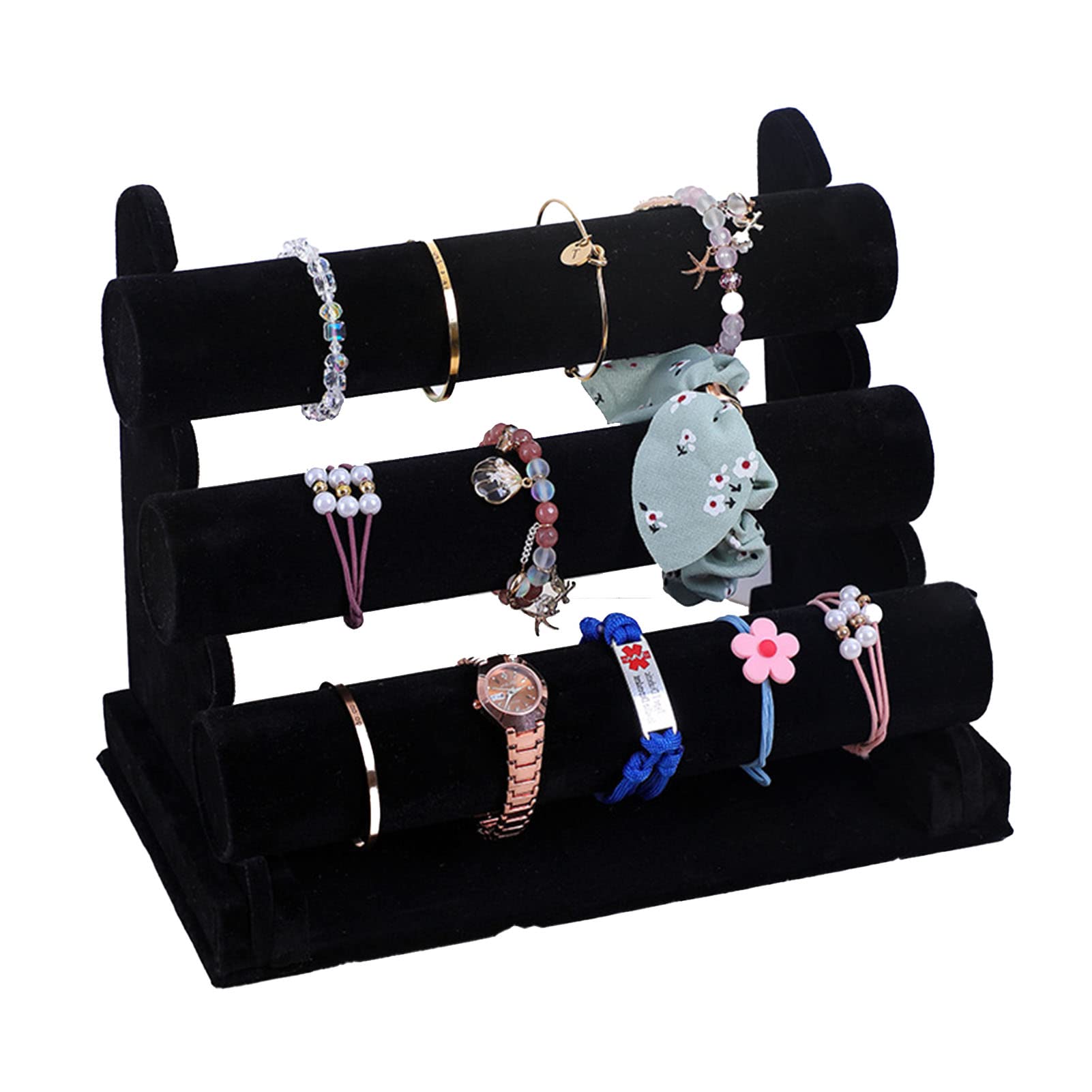 Vandicka Sieradenstandaard, sieradenorganizer met ringbasis, sieradenhouder, 6-laags kettingstandaard, sieradenorganizer standaard, sieradenopslag voor halskettingen, ringen, armbanden, horloges, goud