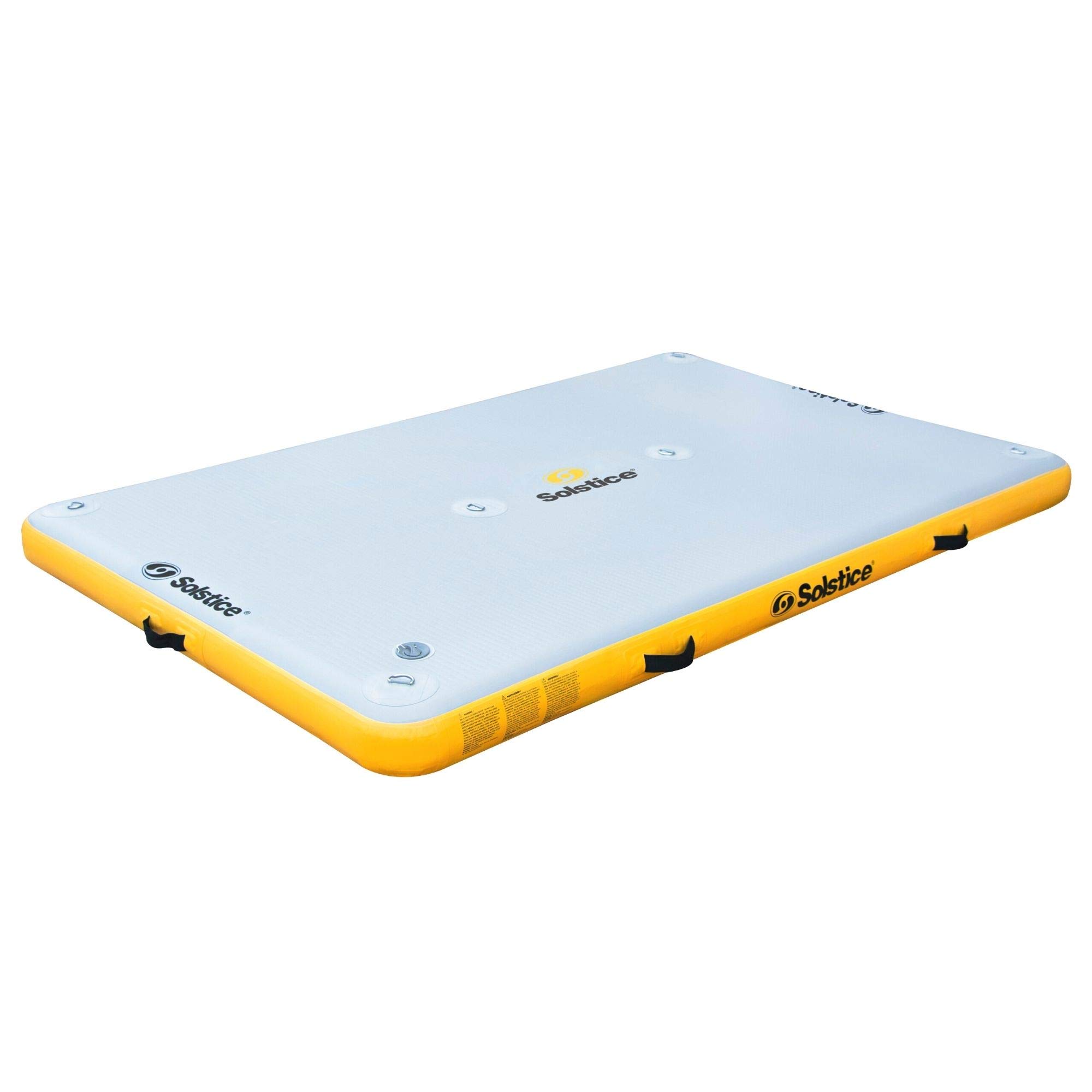 Solstice by Swimline Inflatable Floating Dock, white/yellow, 8' x 5'