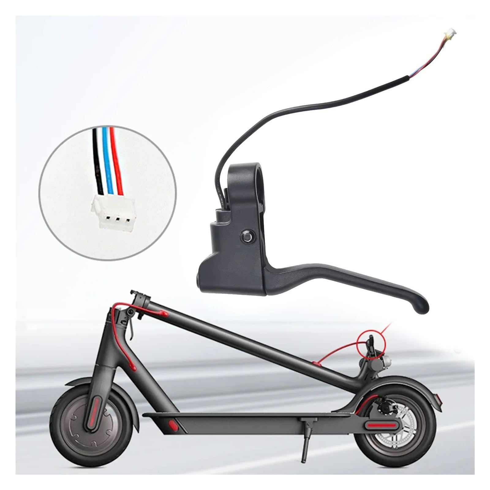 Leva Freno di Alta qualità Leva Freno Lega di Alluminio Maniglia Freno Sostituzione Leggera Compatibile con Ninebot Max G30(Brake with Bell)