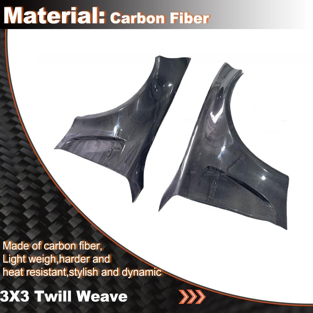 Carbon Fiber Side Fender Vent Compatible with BMW 1 Series E82 1M 118i 120i 125i 128i 130i 135i 2008-2014 Front Air Intake Scoop Cover Trim Factory Outlet 1Pair