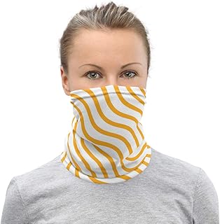 Orange Waves Breathable Washable Neck Gaiter