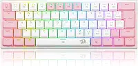 TECLADO MECANICO GAMER REDRAGON ANIVIA BRANCO COM ROSARGB COM SWITCH MARROM ABNT-2