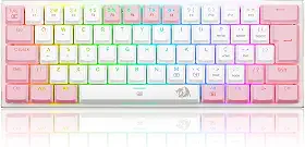 TECLADO MECANICO GAMER REDRAGON ANIVIA BRANCO COM ROSARGB COM SWITCH MARROM ABNT-2