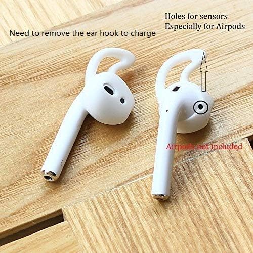 amasing AirPods Case 7 in 1 for Airpods 1&2 Accessories Kits Protective Silicone Cover for Airpod Gen1 2 (Front Led Visible) with 2 Ear Hook /2 Staps/1 Clips Tips Grips/1 Zipper Box Navy Blue