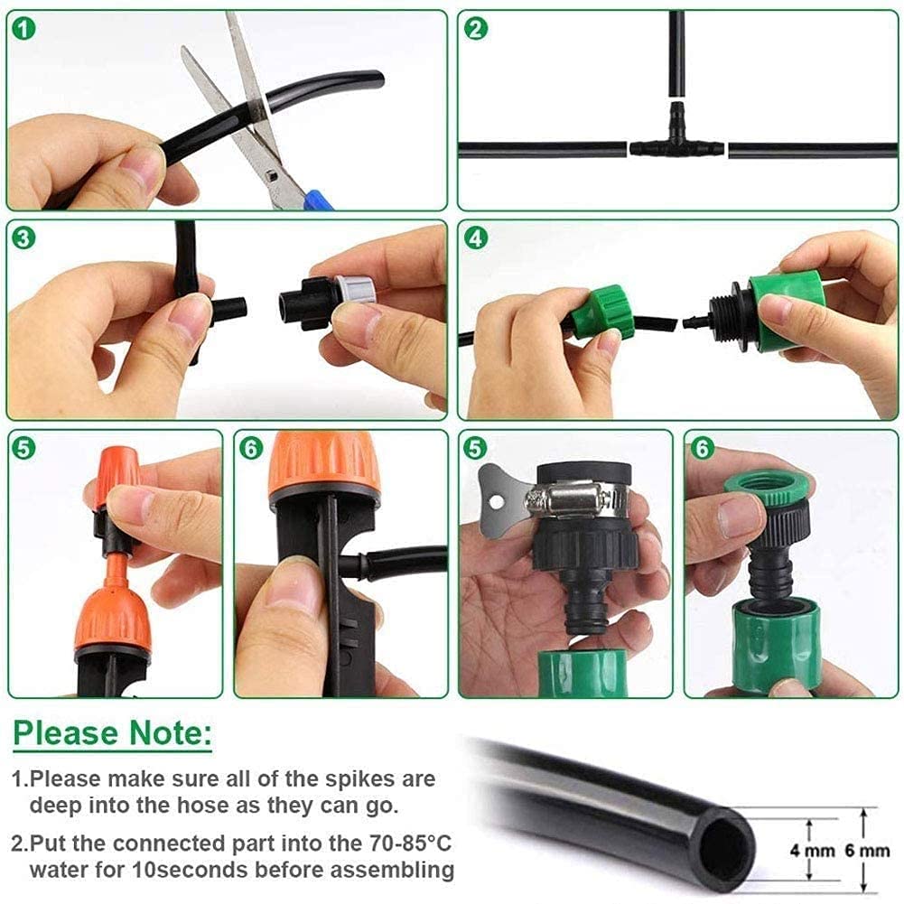Gartenwassersprinkler Bewässerungssystem für Rasen Automatische Bewässerung Micro Sprinkler Strauch-Tropf-Kit Gartenbewässerung Modernes Bewässerungssystem Garten-Tropfbewässerung 15M Kit LSDRA