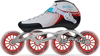 Bont Skates - Inline Speed Skating Racing Skates - GT4 Skate Boots + 6061 Frame + Elemental Wheels + ABEC5 Bearings - Youth - Boys - Girls - Men - Women