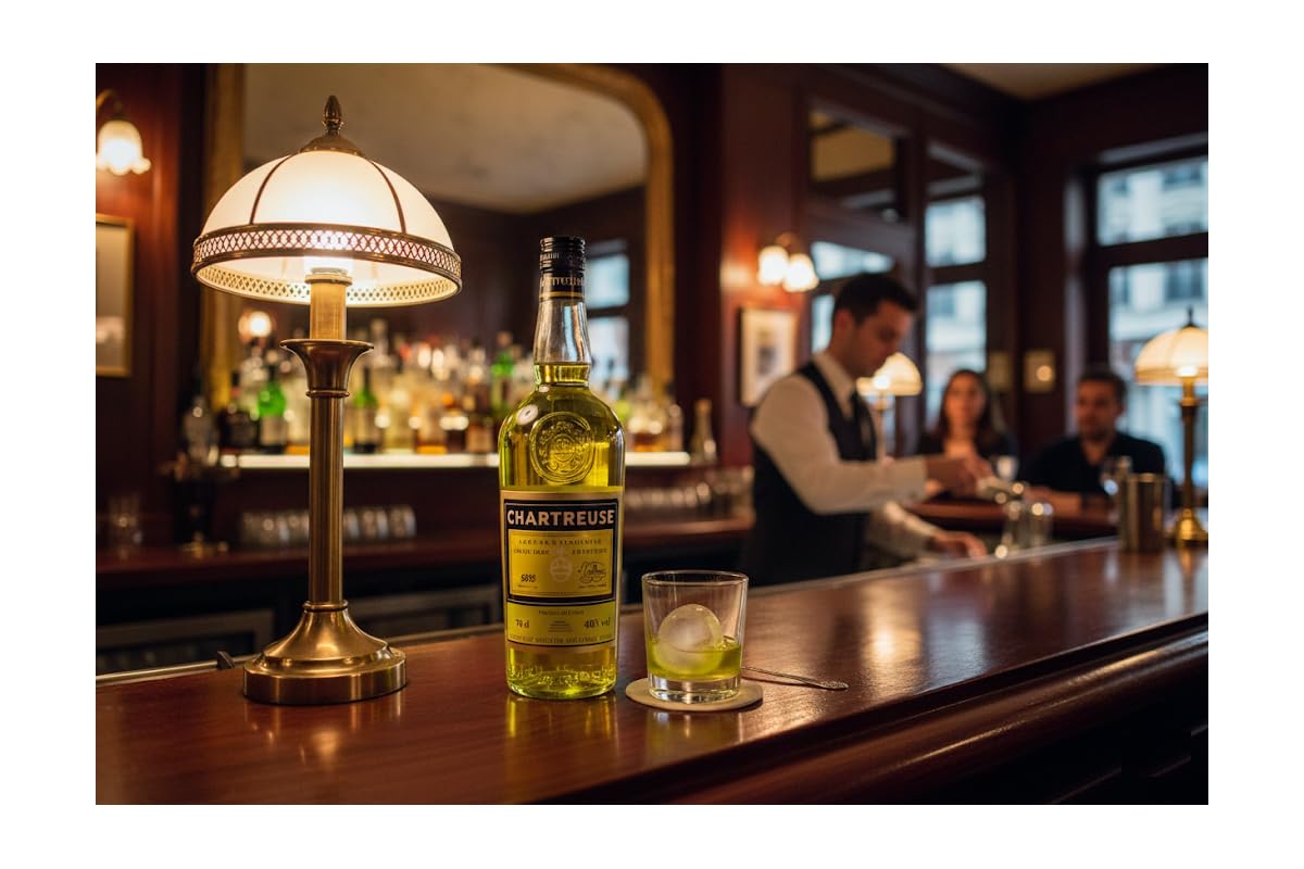 CG94 Chartreuse Jaune Liqueur aux Herbes Aromatiques, 43% Vol, 70 cl, 2 Bouteilles en Verre | Emballage Global Dream.