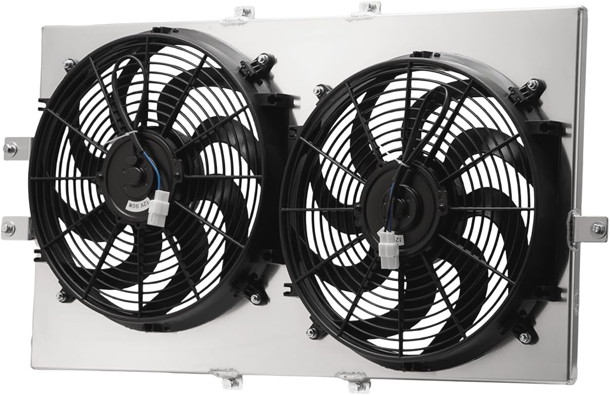 Aluminum Fan Shroud & Dual 14" Electric Fan Kit for 1994-1996 Chevy Impala SS, Caprice, Buick Roadmaster, Cadillac Fleetwood 5.7L V8 LT1 Engine
