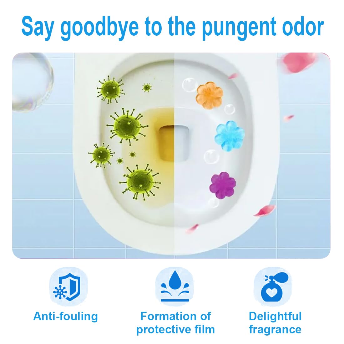 5 Pezzi Gel Da Toilette Deodorante Floreale - Detergente Profumato Per WC Con Gel Aromatico | Pulizia E Deodorazione Del Bagno, Profumazione Lunga Durata, Accessori Igienici Per La Toilette