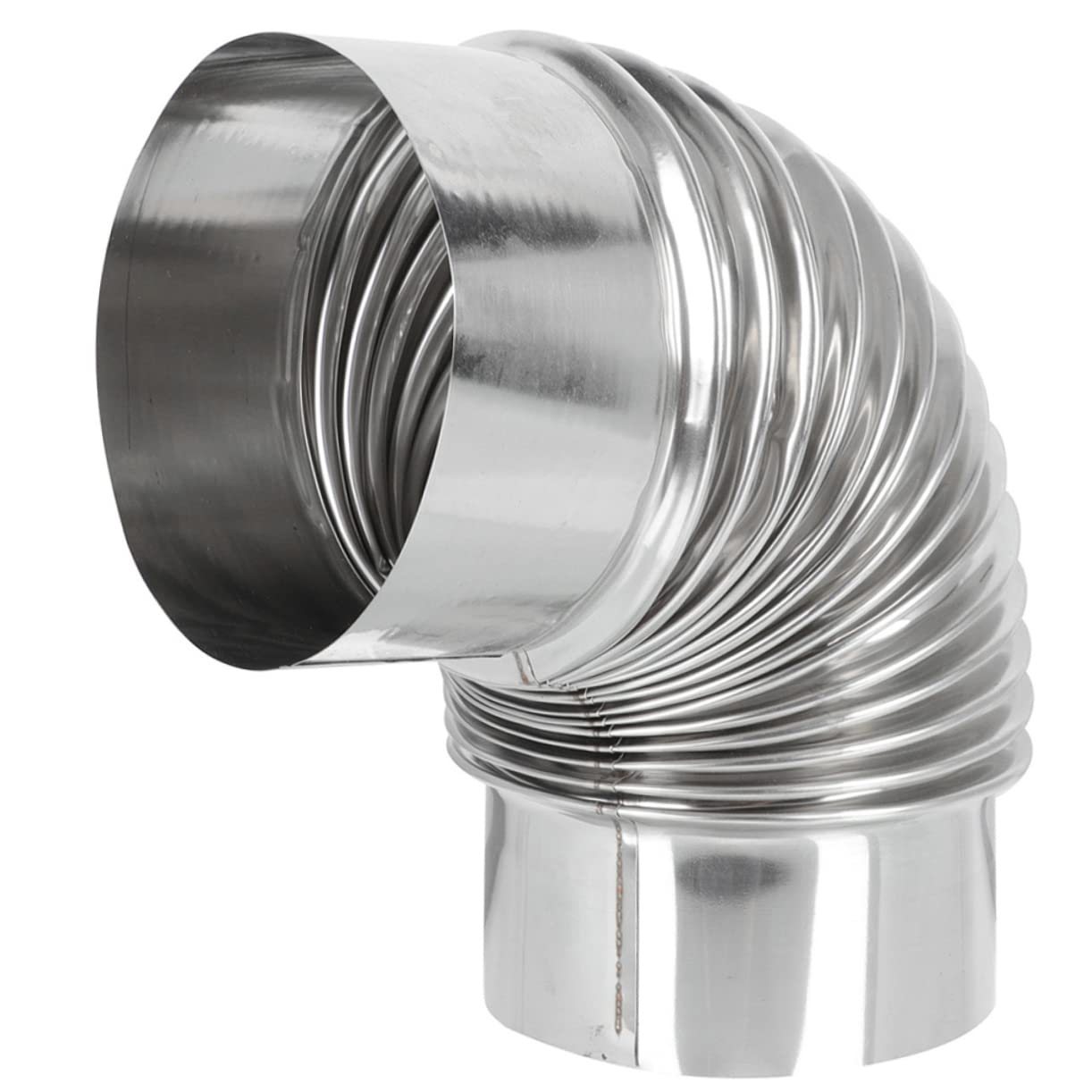Conducto de ventilación for chimenea 90 grados, 4 unidades, manguera flexible, codo for leña(18X8CMx5pcs)