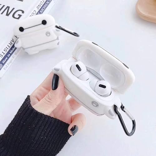 Miniatura 4 de Baymax - Funda protectora de silicona compatible con AirPods Pro Wireless Charge, diseño de dibujos animados 3D, diseño divertido y fresco para