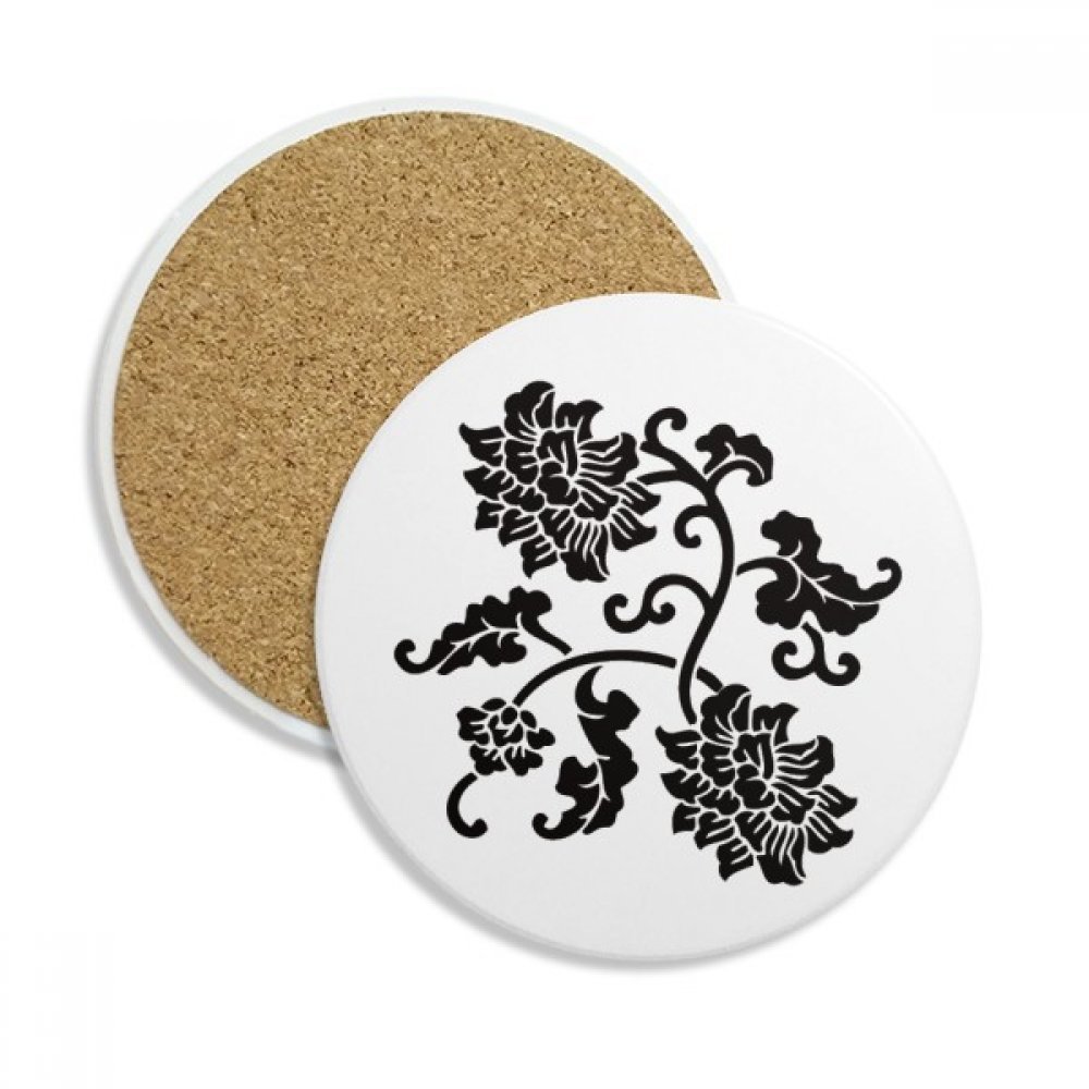 Coaster en céramique de qualité supérieure avec motif floral usine élégant