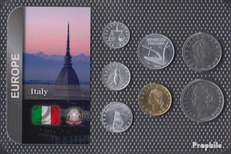 Pièces 1 à 100 Lire Italie FDC depuis 1969 collection insectes