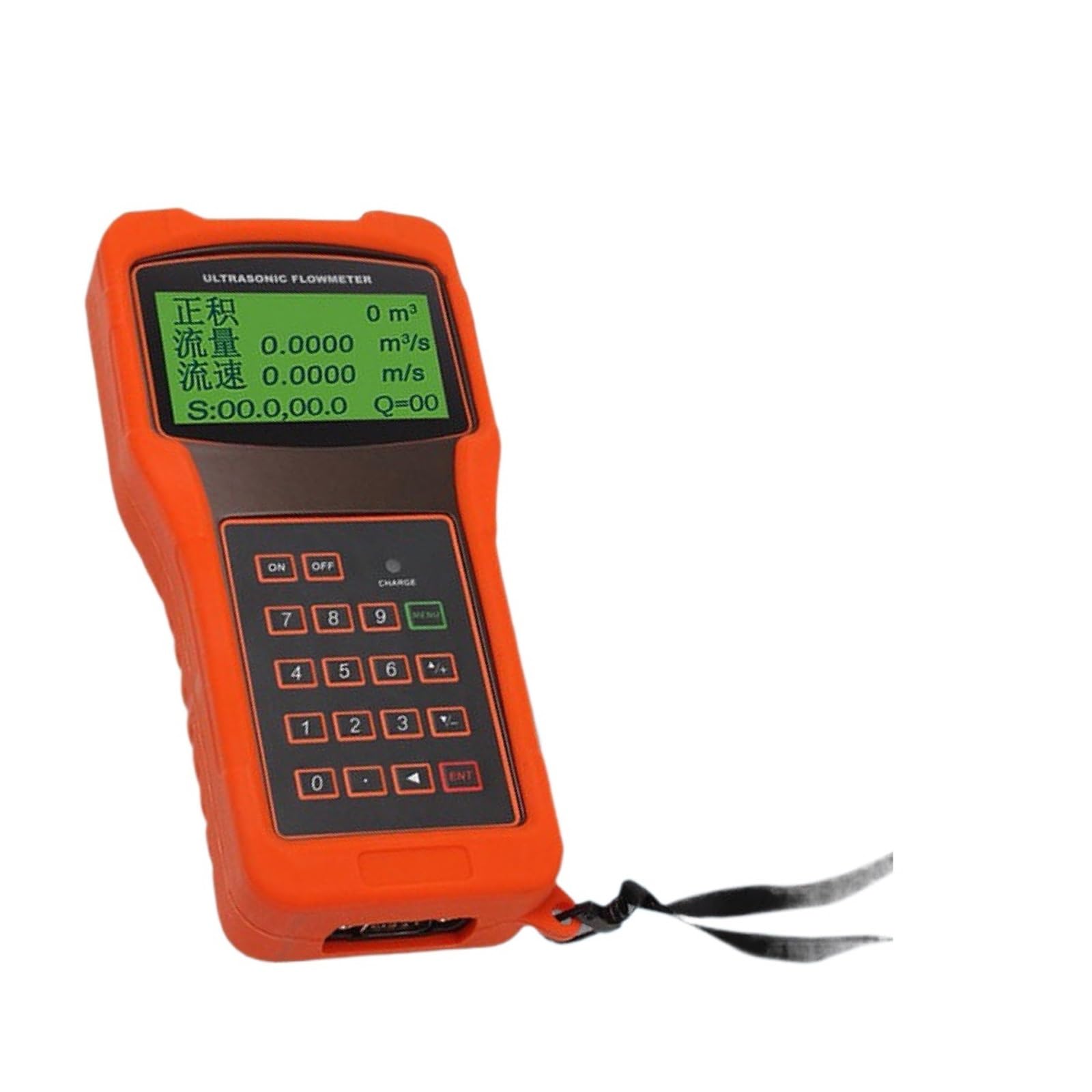 BALYDLUL Handheld Ultrasonic Flow Meter TUF 2000H Portable Clamp on Non contact Transit Time Battery Powered DN15 6000mm(Small)