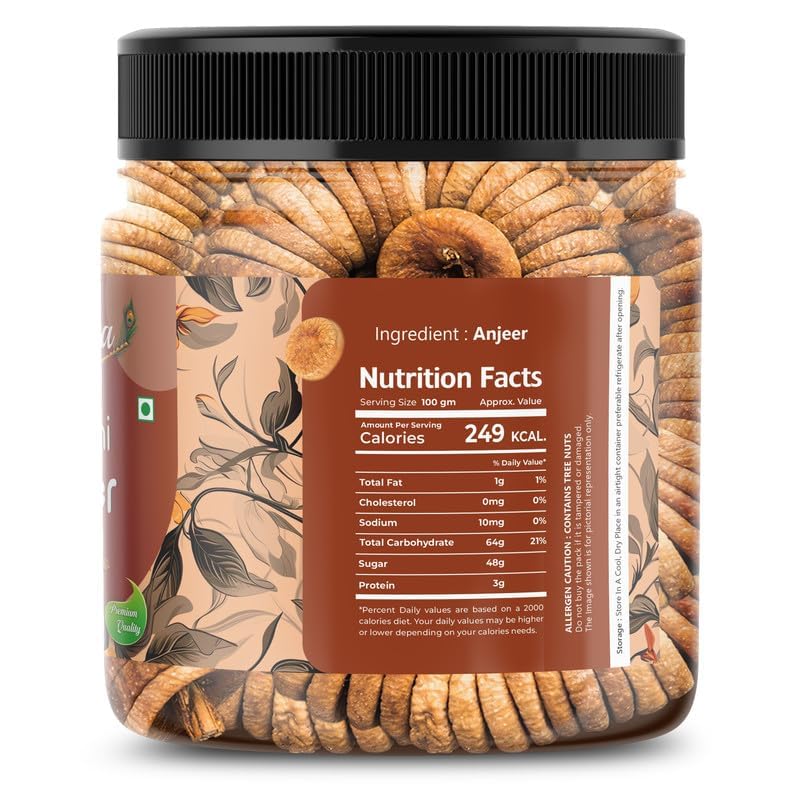 Image of SANWARIYA NUTS Afghani Anjeer | Rich Source of Fibre, Calcium & Iron | Nutritious and Delicious Snacks | Dried Figs - 400gm