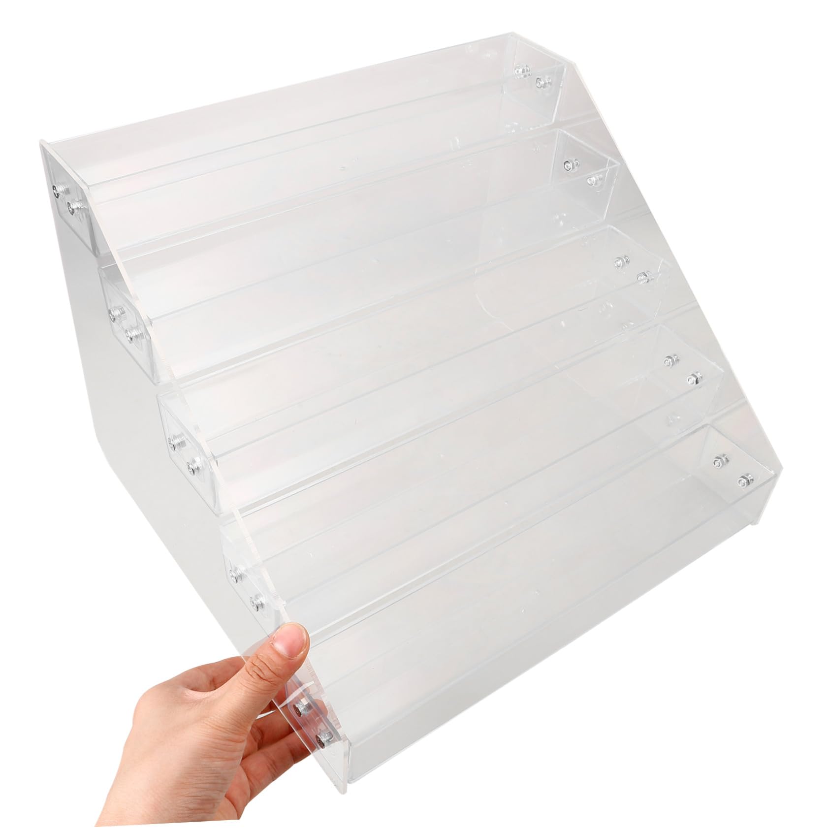 Alipis Acryl Gewürzregal 5-stufiger Vertikal Organizer für Arbeitsplatte Platzsparend und Elegant für Gewürze und Verpackungen im Laden