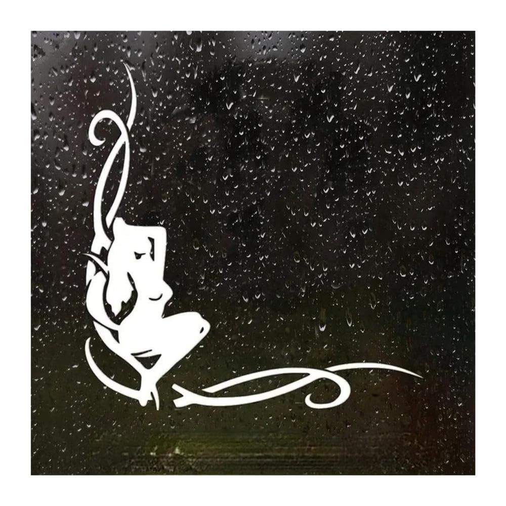 Car Sticker Girl Decal Auto Waterproof Vinyl 15cm*13cm(White-A,25X21.7CM)