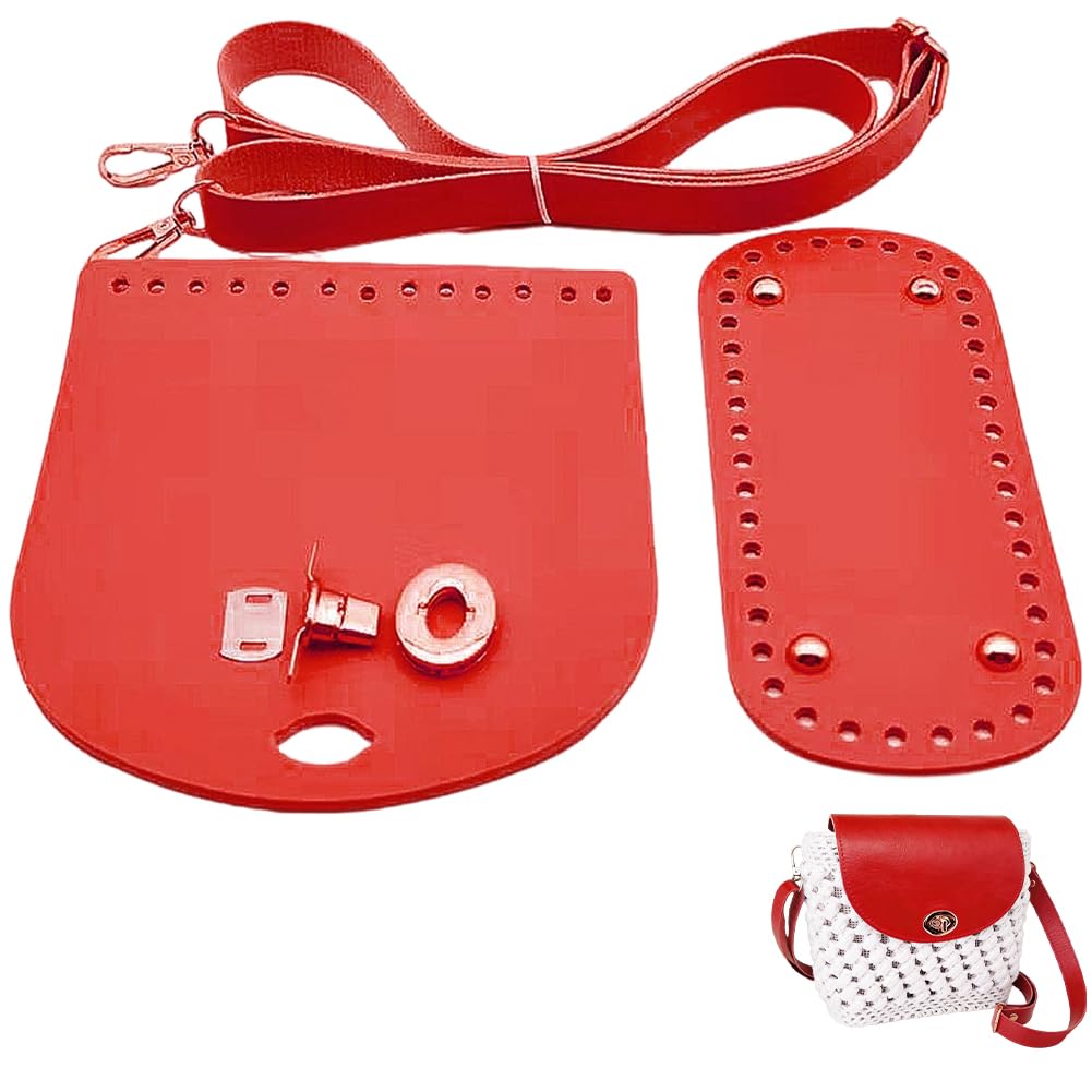 DIY Purse Making Kit - Crochet Bag Bottom & Strap -9