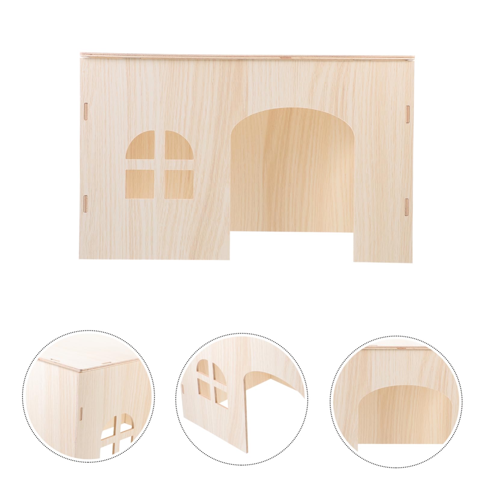 Ipetboom Casetta in Legno per Porcellini D'india e Cincillà, Rifugio Robusto e Accogliente, Nido per Piccoli Animali Domestici