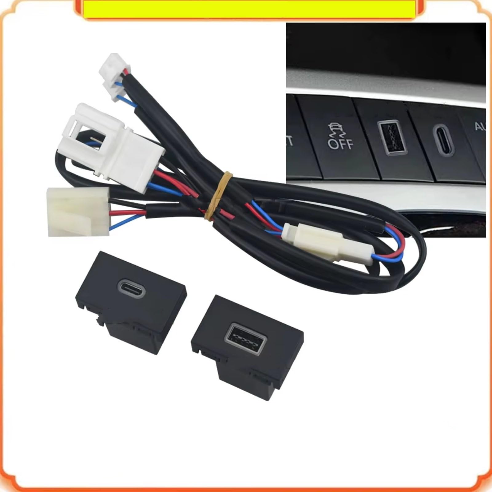 Consola USB Compatible Con VW Para Lavida 2009-2013 Coche QC3.0 Para Tipo C PD Enchufe Interfaz Adaptador Carga Rápida Para Teléfono Partes Coche