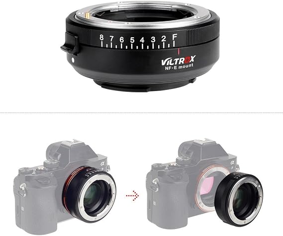 VILTROX Orijinal nf-e manuel odaklama F Mount lens adaptörü Telekompressor Focal Reducer Speed Booster Sony NEX E-Mount kamera için