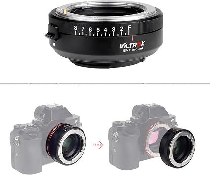 VILTROX Orijinal nf-e manuel odaklama F Mount lens adaptörü Telekompressor Focal Reducer Speed Booster Sony NEX E-Mount kamera için