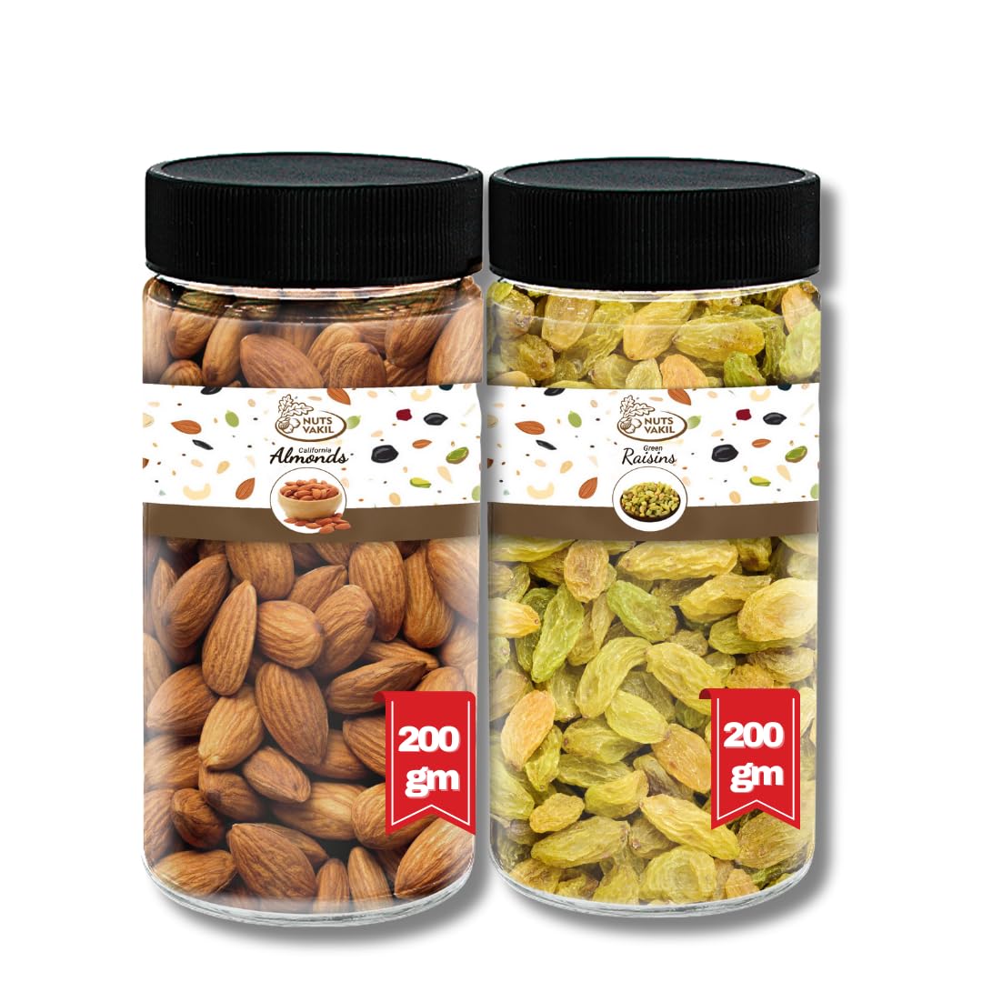 NUTS VAKIL Dry fruits combo pack of Almonds And Raisins | Badam Kishmish |200GM Each (B0CJYDKTDD) Amazon Price History, Amazon Price Tracker