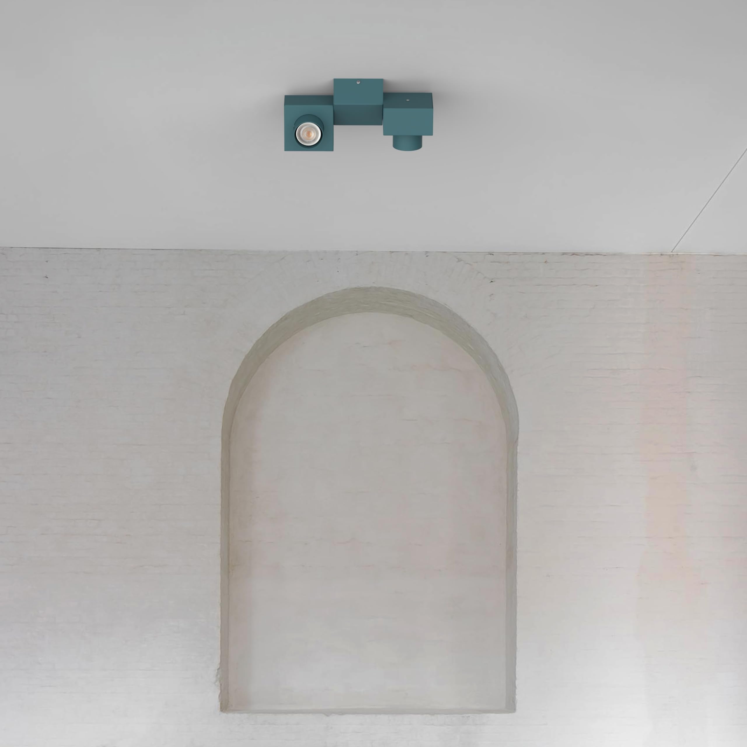 L+ Faretti da soffitto per interno, lampadine GU10, plafoniera moderna da soffitto per l’illuminazione da interno, metallo color nero opaco, 230V IP20 (30, Blu)